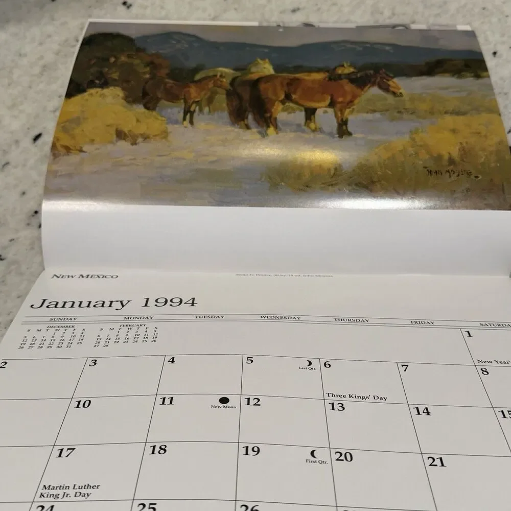 1994 New Mexico Magazine Distinguished Artist's Calendar The Moyers Family New ￼